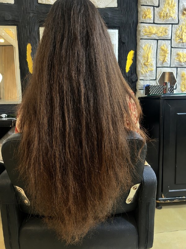 Before - Keratin & Wave Treatment